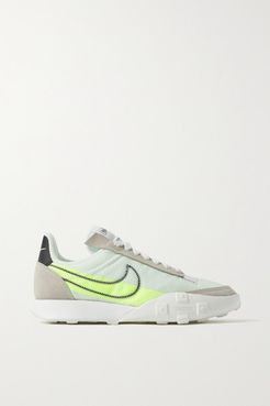 Waffle Racer 2x Rubber-trimmed Ripstop And Suede Sneakers - Off-white