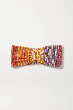 Crochet-knit Headband - Orange