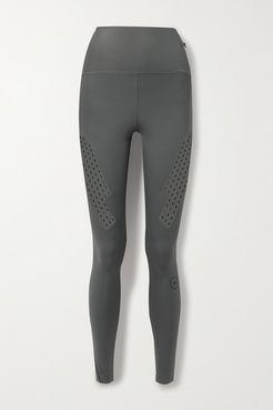 Truepurpose Perforated Stretch Leggings - Dark gray