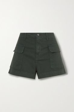 Demi Cotton-blend Cargo Shorts - Army green
