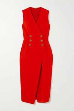 Crepe Midi Dress - Red
