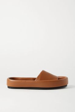 Venice Leather Slides - Tan
