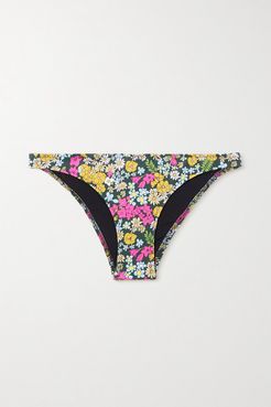 Il Pellicano The Rachel Floral-print Bikini Briefs - Black