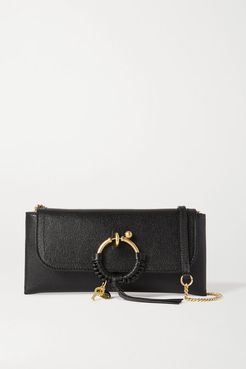 Joan Textured-leather Shoulder Bag - Black