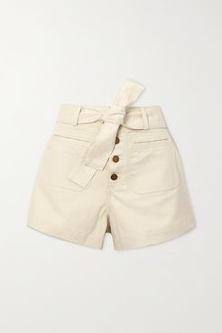 Marston Belted Denim Shorts - Off-white