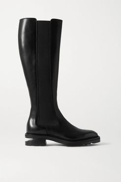 Andy Leather Knee Boots - Black