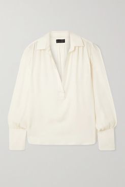 Colleen Silk-georgette Blouse - Ivory