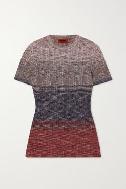 Dégradé Crochet-knit Top - Red