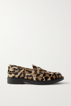 Leopard-print Calf Hair Loafers - Leopard print