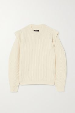 Bolton Ribbed Cashmere And Wool-blend Sweater - Ecru