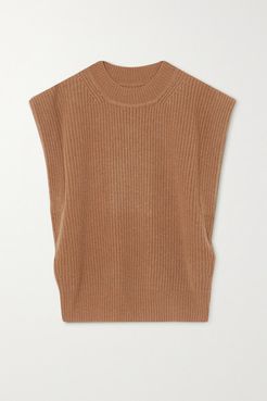 Bridget Ribbed Cashmere And Wool-blend Sweater - Camel