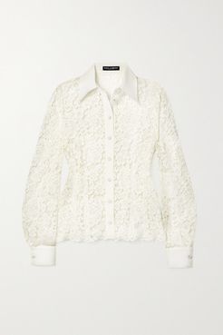 Corded Lace Blouse - White