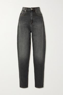 Corsy High-rise Tapered Jeans - Gray