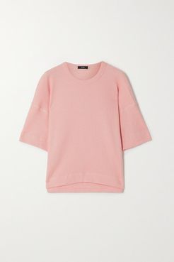 Waffle-knit Organic Cotton T-shirt - Pink