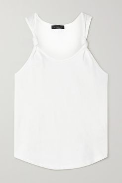 Substance Knotted Cotton-jersey Tank - White