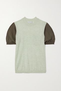 Two-tone Tencel Sweater - Mint