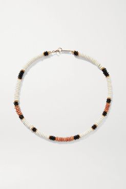 Gold-tone Bone Necklace - Ivory