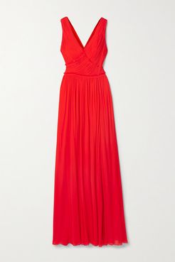 Gathered Stretch-jersey Gown