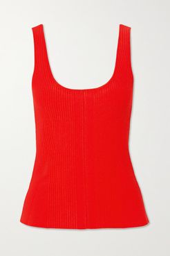 Yanaka Ribbed-knit Tank - Red
