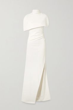 Brandon Maxwell - Cape-effect Crepe Gown - White