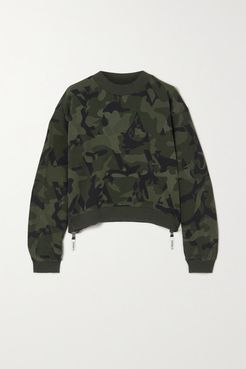 Love Zip-detailed Camouflage-print Cotton-jersey Sweatshirt - Black