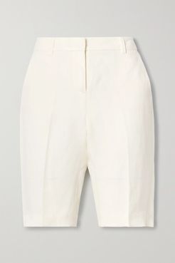 Montreal Linen And Silk-blend Shorts - Ivory