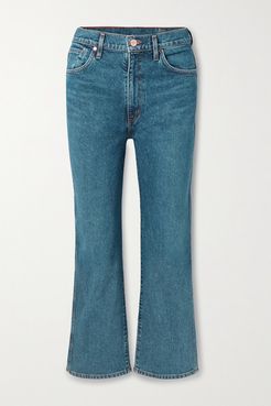 The Cropped A High-rise Straight-leg Jeans - Blue