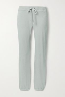 Genie Supima Cotton-terry Track Pants - Light gray