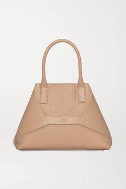 Aicon Small Embossed Textured-leather Tote - Beige
