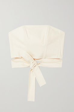 Hera Cotton Wrap Top - White