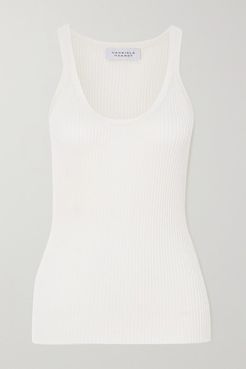 Daniel Ribbed Wool Tank Top - Ivory