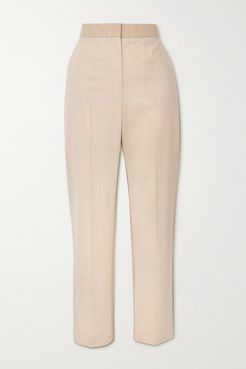 Colwyn Wool-blend Twill Straight-leg Pants - Beige