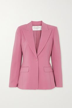 Wool-blend Crepe Blazer - Pink