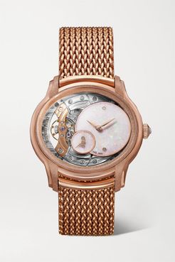 Millenary 39.5mm 18-karat Frosted Pink Gold And Opal Watch - Rose gold