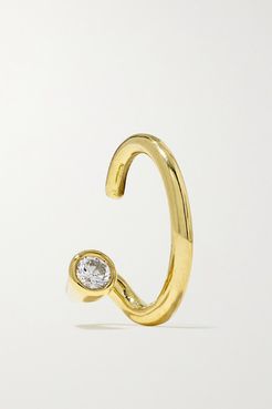 Crescendo Flare Gold Diamond Ear Cuff