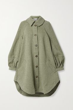 Oversized Wool-tweed Coat - Army green