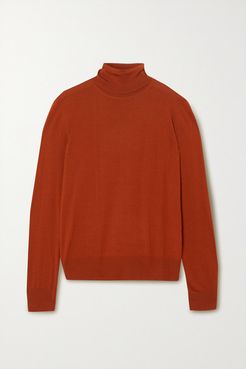 Wool Turtleneck Sweater - Orange