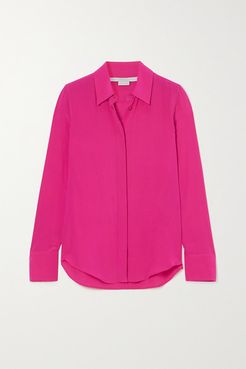 Willow Silk Crepe De Chine Shirt - Pink