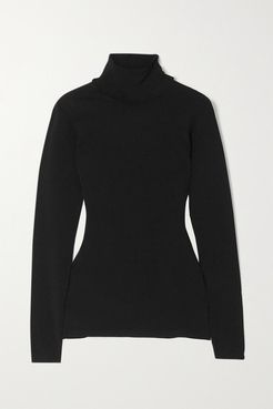 Net Sustain Knitted Turtleneck Sweater - Black
