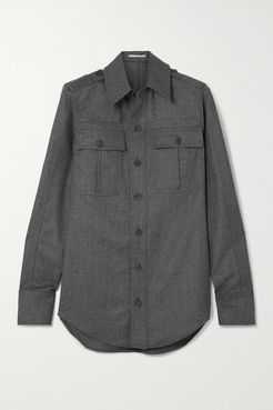 Wool-flannel Shirt - Gray