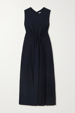 Gathered Cady Midi Dress - Navy