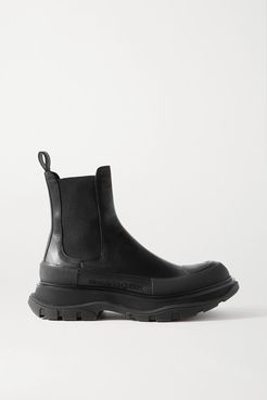 Leather Exaggerated-sole Chelsea Boots - Black