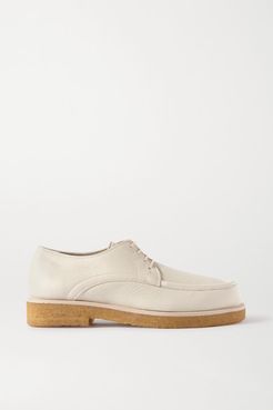 Honore Textured-leather Brogues - Cream