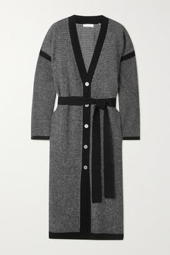Belted Wool And Cashmere Cardigan - Black
