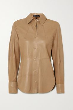 Xiao Leather Shirt - Camel