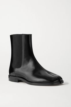 Tabi Split-toe Patent-leather Chelsea Boots - Black