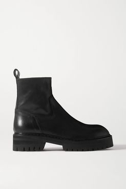 Leather Ankle Boots - Black