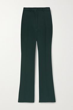 Wool-gabardine Straight-leg Pants - Emerald