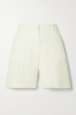 Mila Lyocell, Linen And Cotton-blend Shorts - Ivory