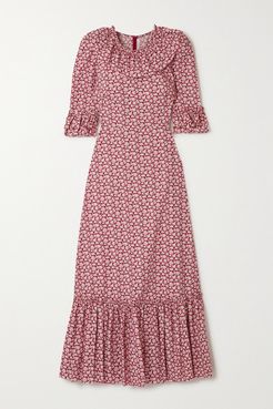 The Gloria Ruffled Tiered Floral-print Cotton-poplin Maxi Dress